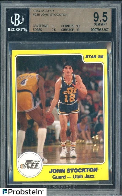 JOHN STOCKTON HOF 1984 STAR JAZZ RC ROOKIE #235 BGS 9.5 GEM MINT