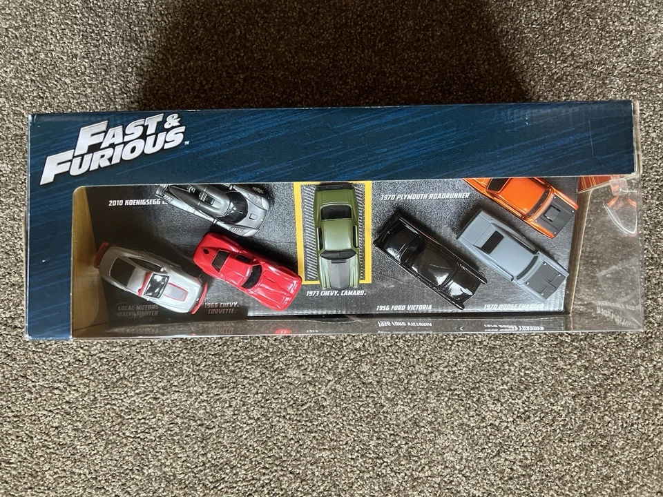 Mattel Fast & Furious Furiously Fueled Pack, 7 cars, 1:55 Scale EXCLUSIVE Camaro - Image 3 of 4