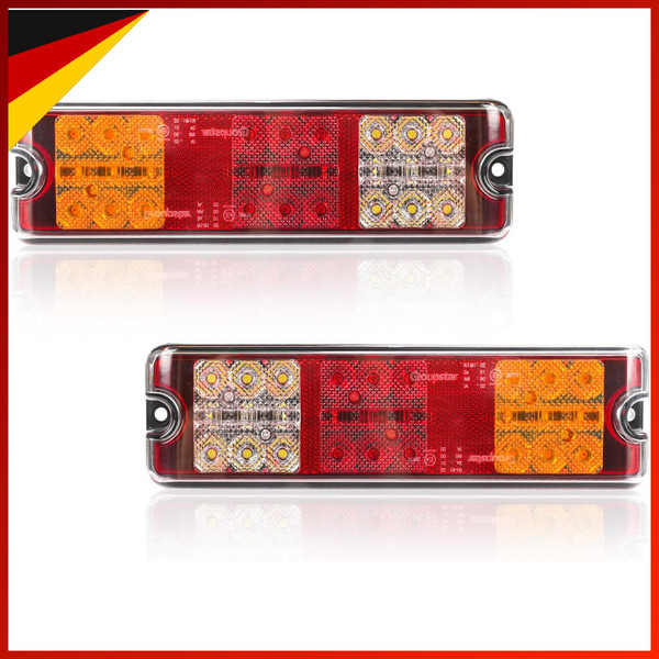 Led RüCklichter 12V/24V Wasserdicht Mit Blinker Und Bremse FüR Traktor Lkw Van-image