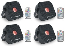  4 Rockville MINI RF1 V3 Black Bright DJ/Party LED Wash Up Lights RF Remote APP