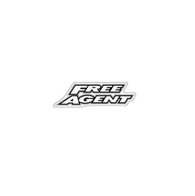 Free Agent - Stem cap decal - black silver on clear