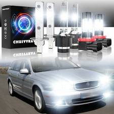 6pc H1d2sh11 Front Ledhid Headlights Hilo Fog Lamp For Jaguar X-type 04-08