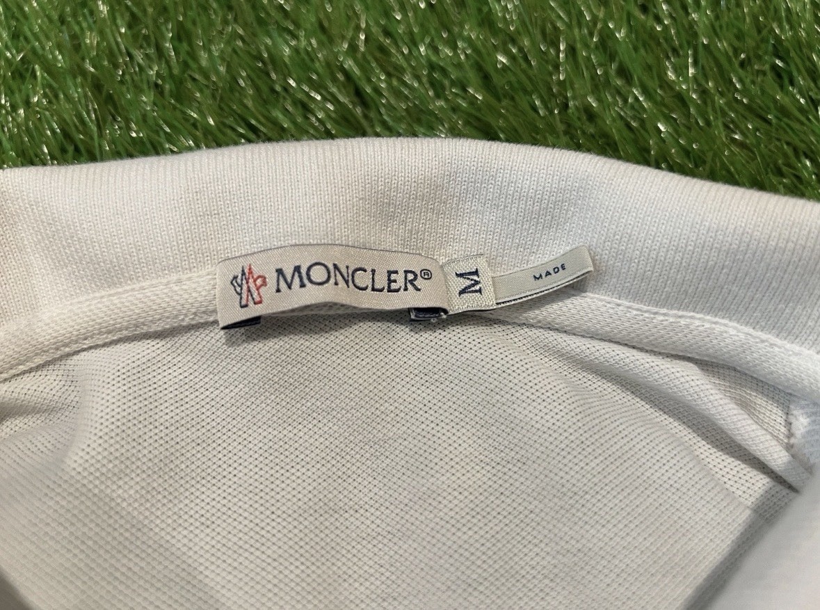 Moncler - White Tipped Piqué Short-Sleeve Cotton Polo Shirt - Men’s Size MED thumbnail 4