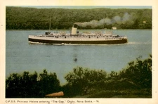 C.P.S.S. Princess Helene at The Gap, Digby, Nova Scotia Postcard