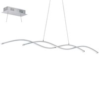 Weiß Chrom Moderne HäNgelampe Pendelleuchte 3800LM 2X14W/Led 120X11X120 [Cm]