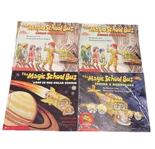Lot 4 Magic School Bus Books Joanna Cole Ms. Frizzle Science Paperbacks