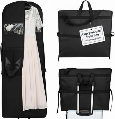 Sturdy Oxford Polyester Fabric - 72'' Wedding Dress Garment Bag - Shoulder Strap