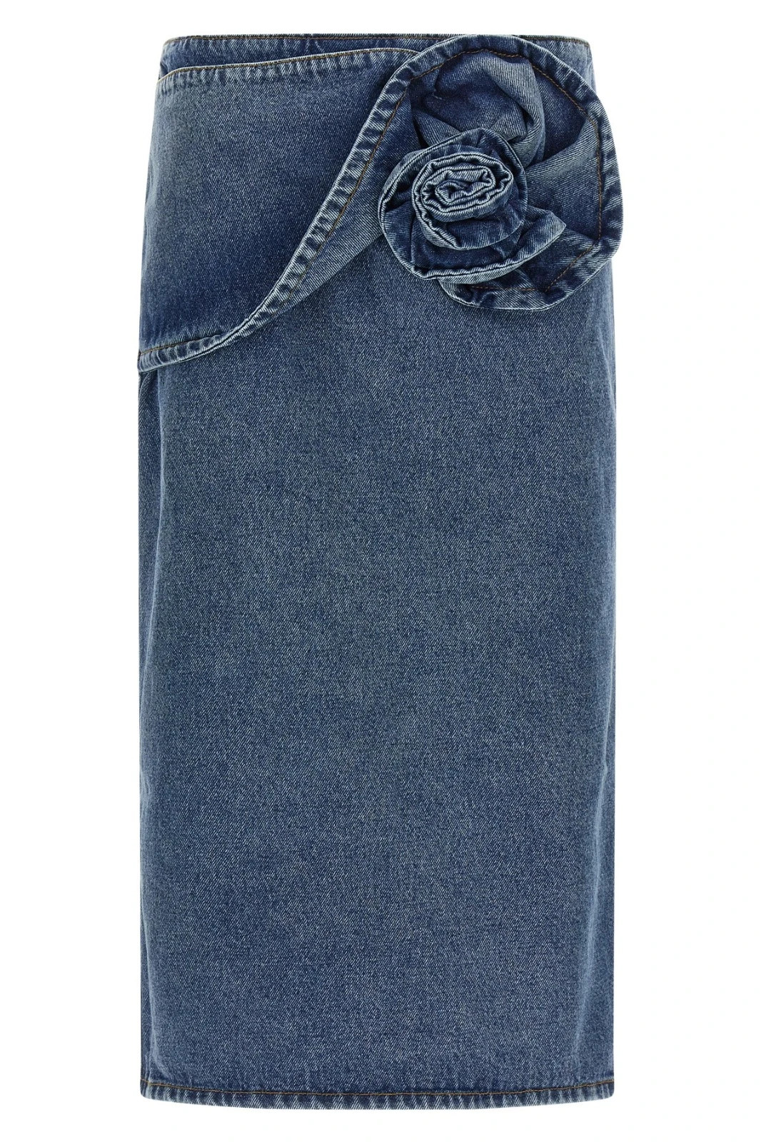 MAGDA BUTRYM 11 Blue Cotton Skirt New & Authentic