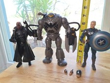 Marvel Legends Toys R Us Exc Nick Fury 6   Mandroid Baf Complete Captain America