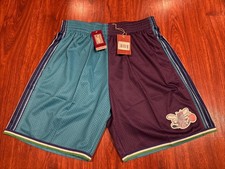1999 Mitchell & Ness Men’s Charlotte Hornets Split Jersey Shorts XL NBA