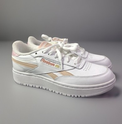 Reebok Club C Double Women s  White Khaki Brown GX9493 NWT Platform Eur 38.5
