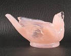Boyd's Crystal Art Glass BIRD SALT #20 PINK CHAMPAGNE 8-14-79 Cherry Seed NOS — photo 3