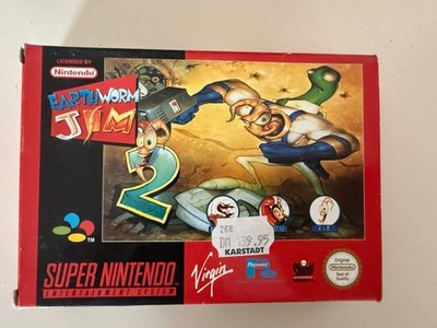 Super Nintendo Spiel : Earth Worm Jim 2 mit OVP und Anleitung