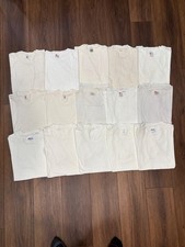 Lot of 15 Vintage Single Stitch Blank White T Shirts sz S 70's 80's 90's 00's 7