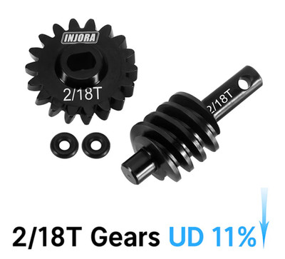 INJORA Overdrive Underdrive Gears Underdrive 11% 2/18T for AX24 INJSCX24-77-18T