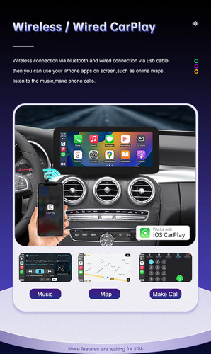 Wireless Carplay Linux Screen for Mercedes Benz GPS Android Auto Car Multimedia - Picture 17 of 24