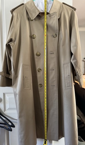 Burberry Vintage Beige Cotton Blend Check Trench Coat 38 Short with wool liner - Picture 23 of 23