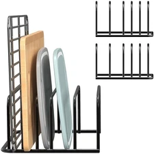 2PCS Cutting Board Organizer Holder Rack Baking Cookie Pan Small Storage Stand