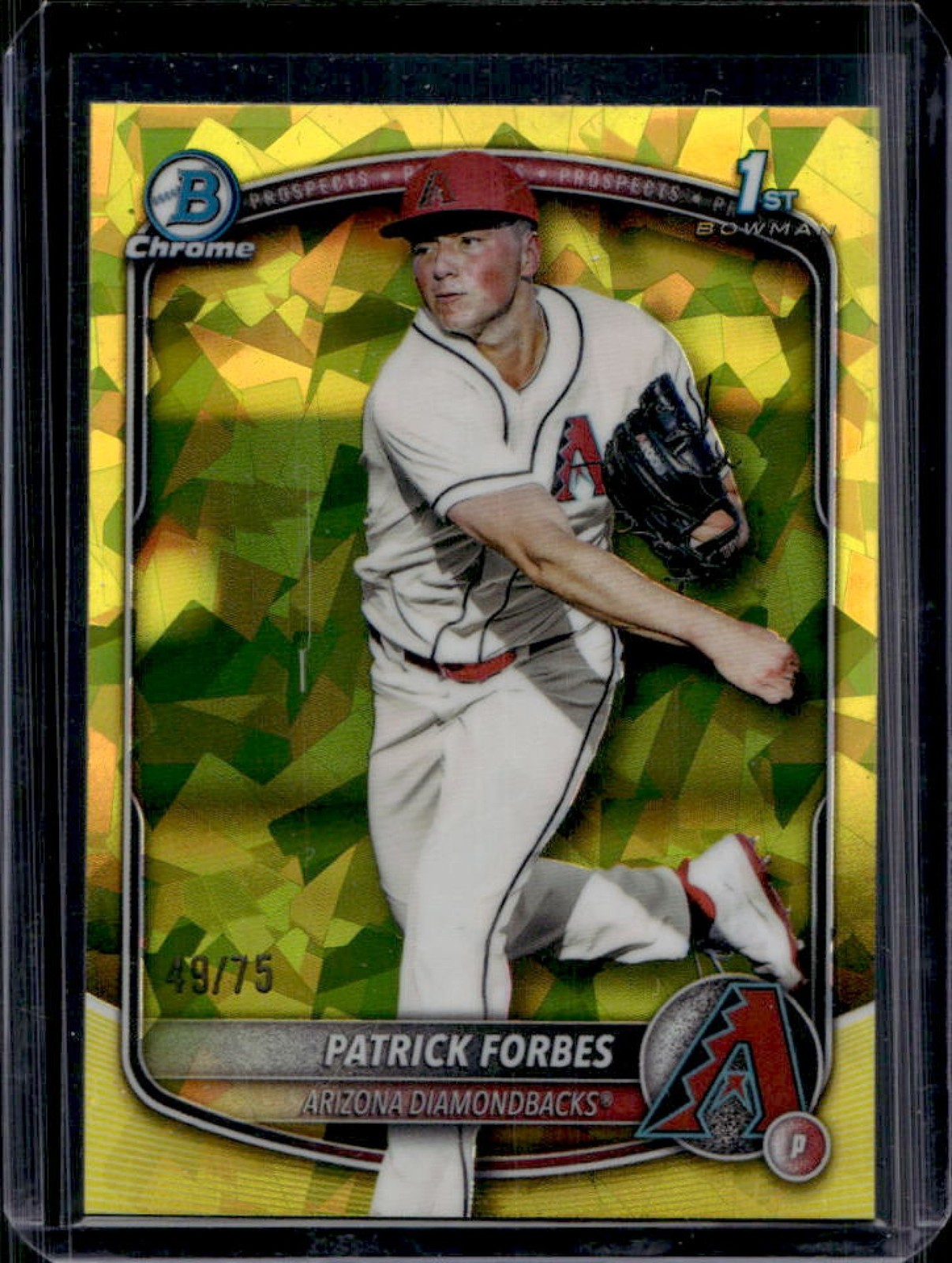 2025 Bowman Draft Sapphire Patrick Forbes Chrome Yellow Refractor 1st #/75