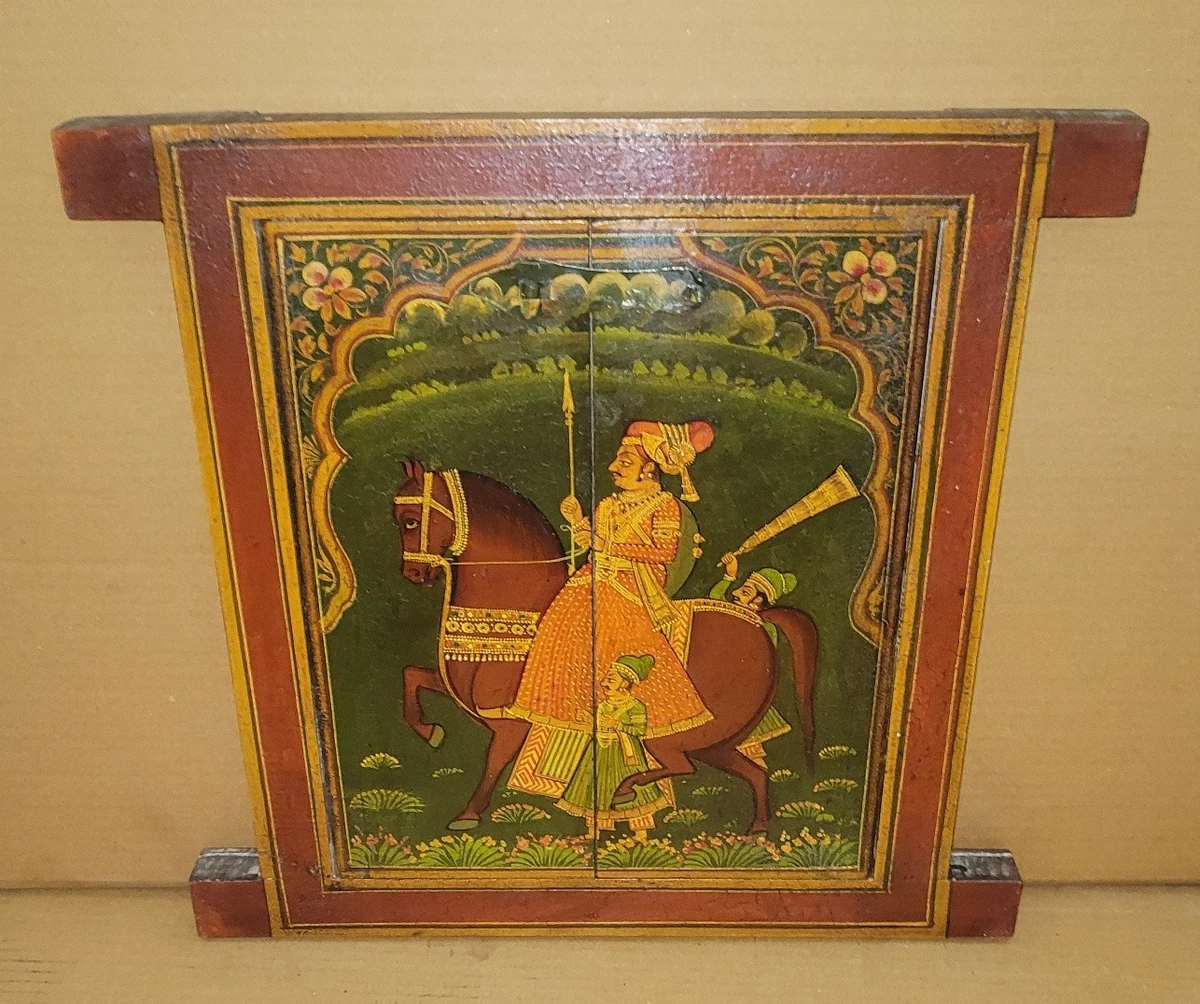インドオールド 板絵 Wooden Antique Original Painting & Scroll Indian Antiques for sale