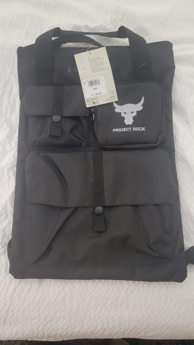 Under Armour x Project Rock Gym Sack Backpack Bag Black/Mod  display picture 1