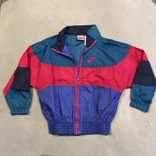 Rare - Vintage - NIKE - Color Block Track / Windbreaker Jacket - Youth Large / 7