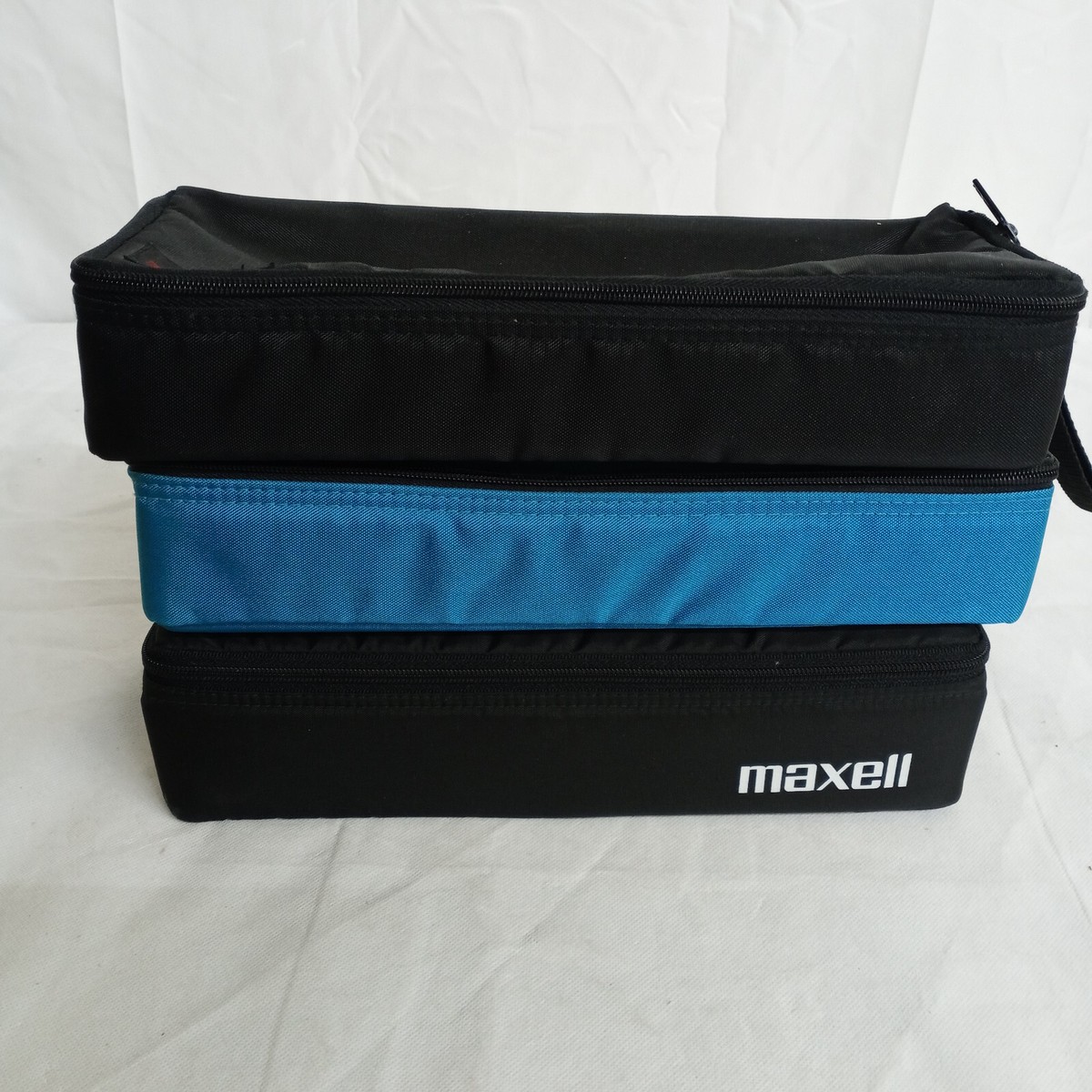Portable 15 Cassette Tape Case Zipper Portable Lot of 3 w/ 15