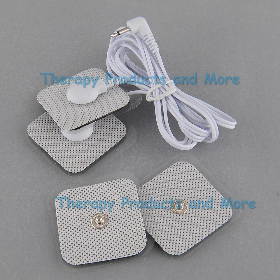 OMRON HV-F115, HV-F116, HV-F122, HV-F002A COMPATIBLE CABLE+4 SQUARE MASSAGE PADS
