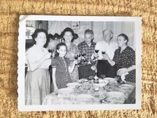 DINNER AT BOUVRET S,CHAUMONT,FRANCE,1948.VTG 4.3  x 3.3  PHOTO*X2/5