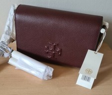 Image of Brand NEW 100% authentic TORY BURCH THEA MINI BAG RP £375 with tassel, Burgundy