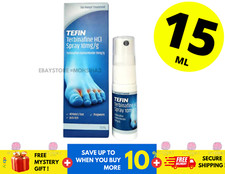 New Tefin Terbinafine HCI Spray Fungal Treatment 10mg/g 15ml