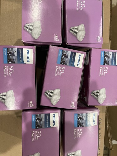 7X 2 PK Boxes Philip Dimmable LED 50W Indoor PAR20 Flood Bulb Daylight 5000K - Picture 3 of 4