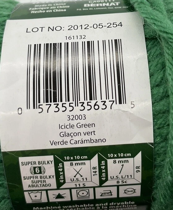 Hilo de vacaciones Bernat Icle "verde icicle" 1 madeja #1786 Foto 3 de 3