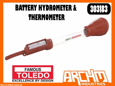 TOLEDO 303183 - BATTERY HYDROMETER & THERMOMETER - AMBIENT TEMPERATURE ...