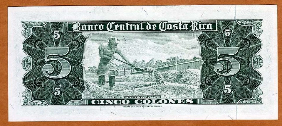 SPECIMEN, Costa Rica, 5 Colones, P-228s, UNC Rare - Image 2 of 2