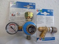 Cfh Set Propandruckregler Mit Manometer, Stufenlos Regelbar 1-4 Bar ,52115+118