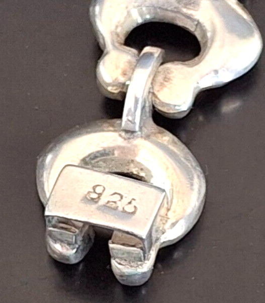 WELL MADE SOLID CAST 925 STERLING SILVER BRACELET - image 8