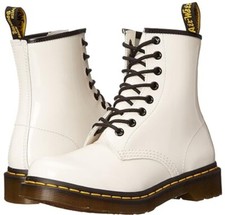 DR. MARTENS 1460 W Boots WHITE Patent Lamper Women's US 11 New