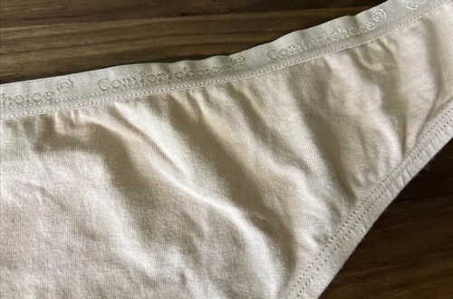 COMFORT CHOICE PANTIES SIZE 9 Tanga Thong Beige Cotton - Picture 2 of 5