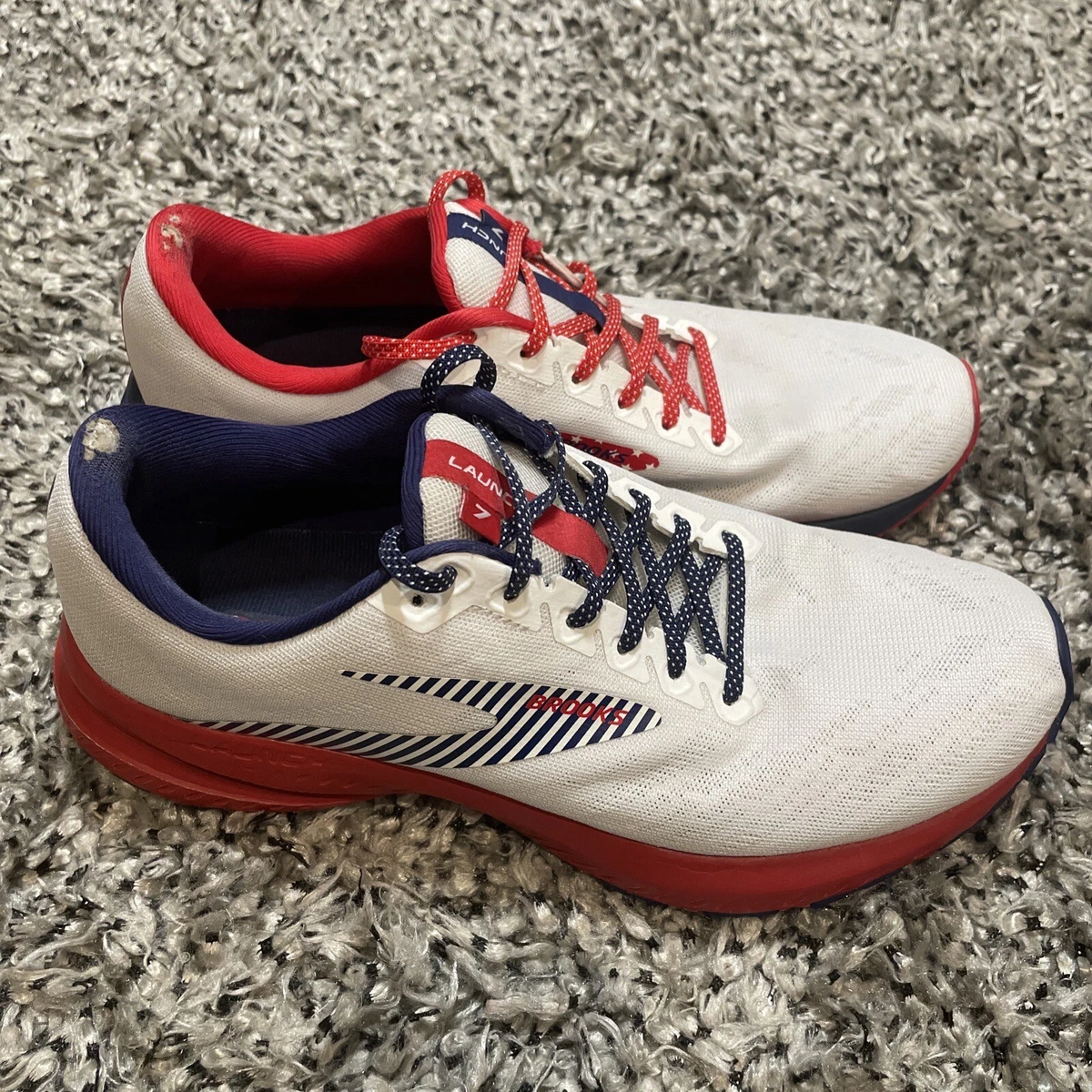 Brooks launch red deals white blue