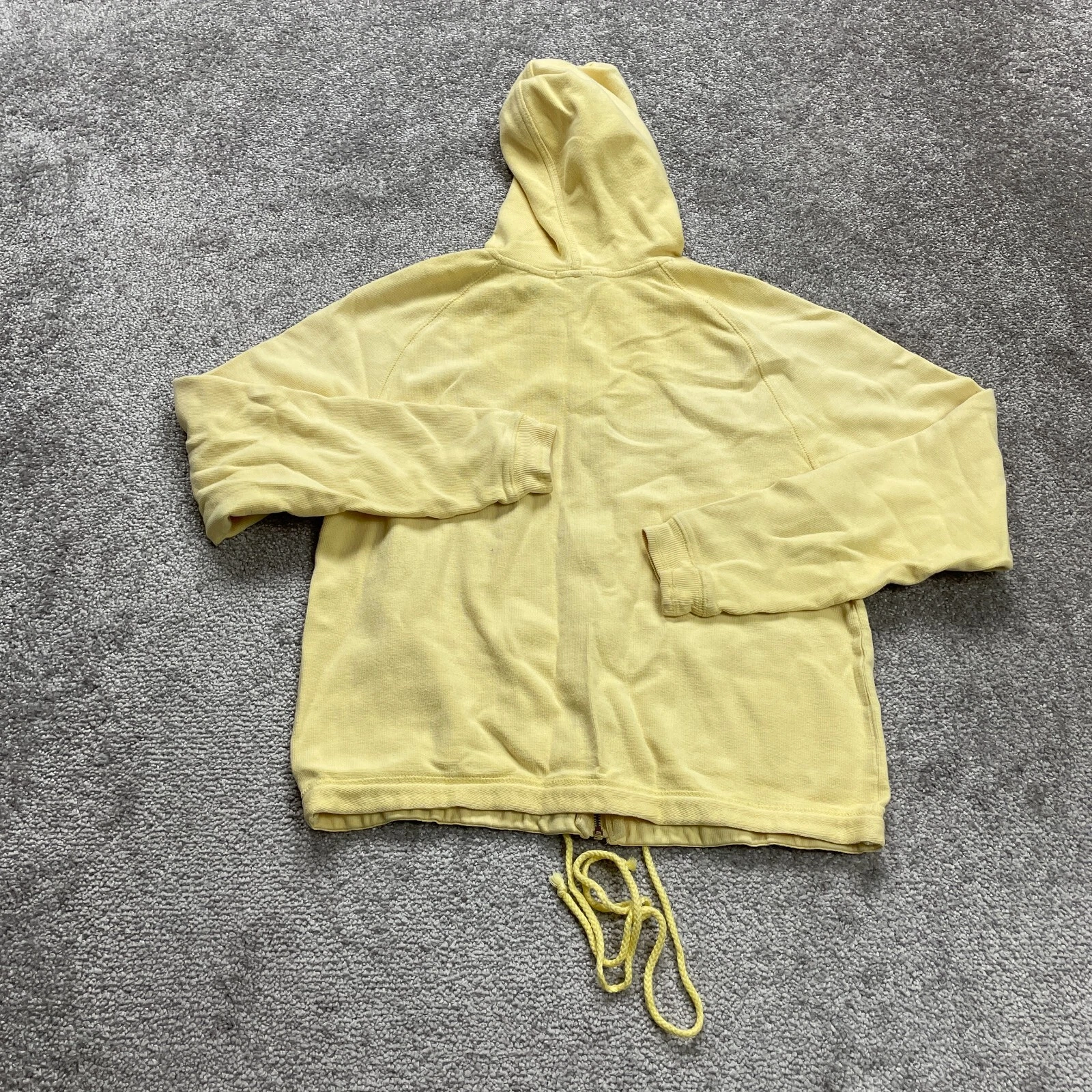 VETEMENTS Giacca Izod Elasticizzata Full Zip Felpa Donna XS Giallo Raglan Cotone Casual Outdoor