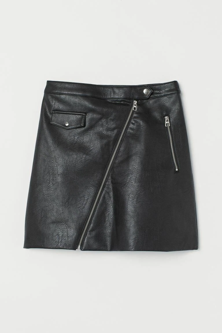 H and m faux leather skirt cheap