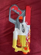 Nerf Mega CycloneShock Toy Blaster, Hotrod Color Style, 6-Dart Drum.