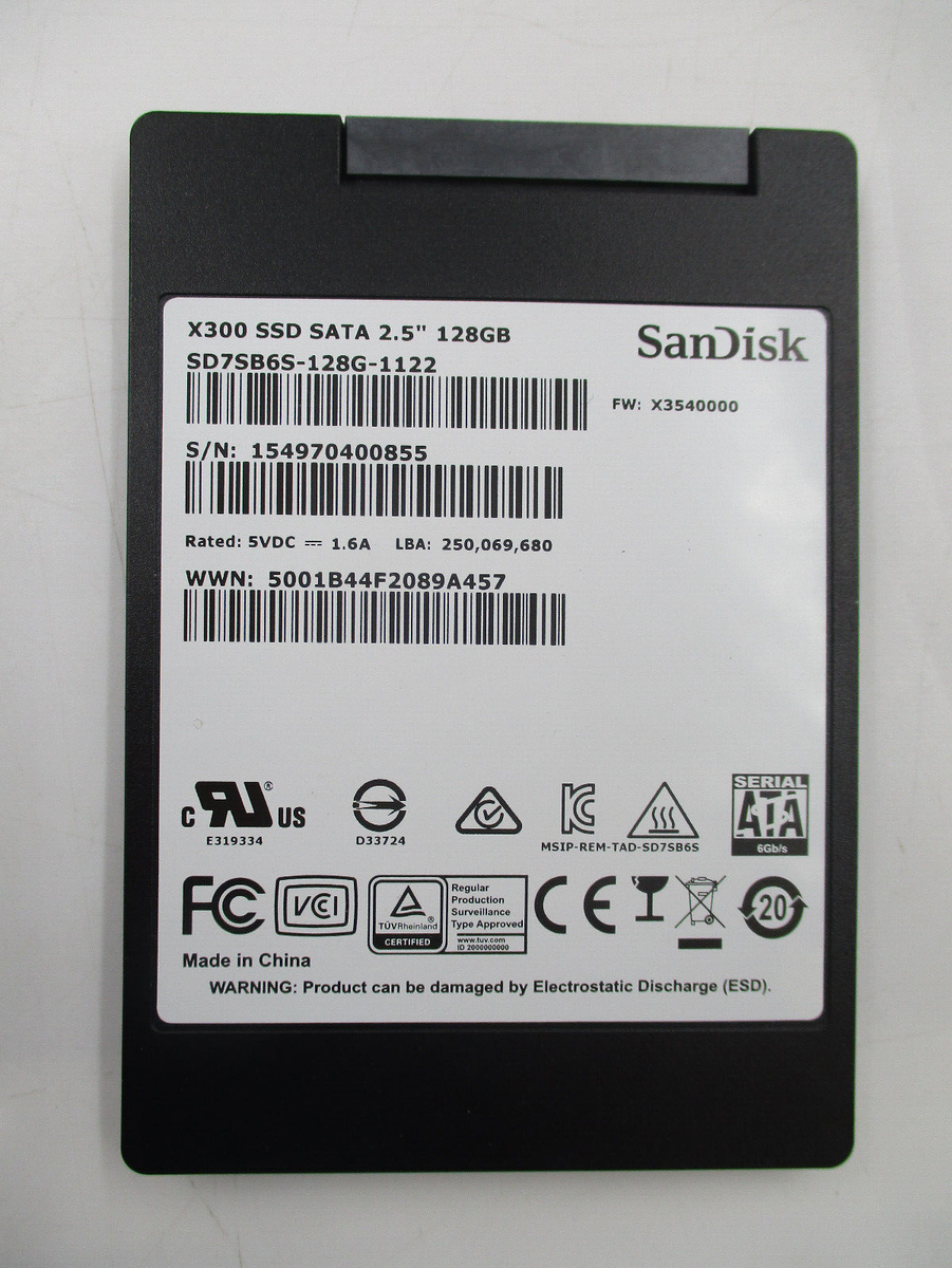 SanDisk X300 SD7SB6S-128G-1122 Solid 128GB 2.5