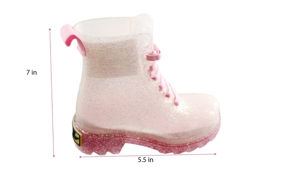 Botas para niños pequeños Western Chief Stella Shimmer Glitter botas de lluvia talla 5 púrpura/rosa Foto 2 de 4