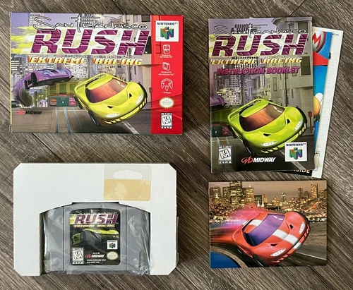 San Francisco Rush Extreme Racing Nintendo 64 N64 - Complete Cib w/ Poster