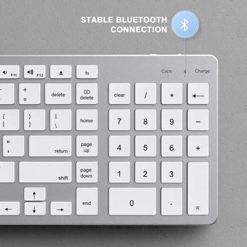 Wireless bluetooth Keyboard For OS Android Windows Mac OS PC Tablet Smartphone - Picture 8 of 10
