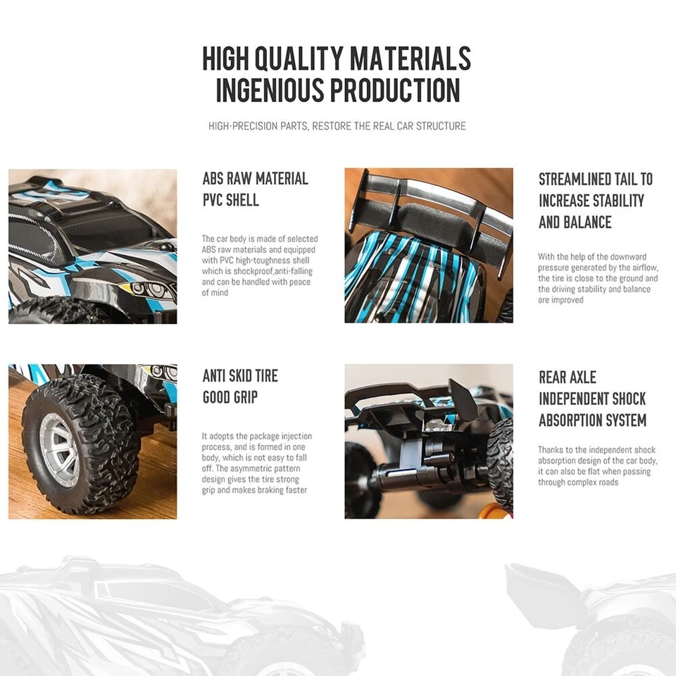 Remote Control Off-Road Trucks High Speed 2.4GHz Drift RC Racing Car Buggy Toy - Image 2 of 4