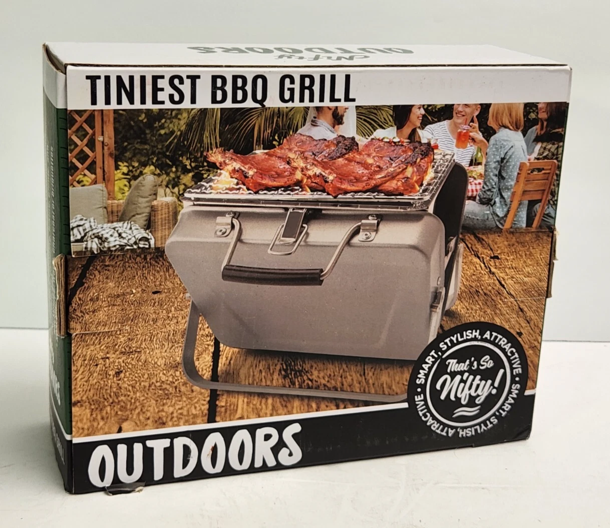 Tiniest BBQ Grill Nifty Outdoors Compact Portable Camping Hiking Picnic New