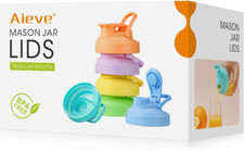 Mason Jar Lids 6 Pack Regular Mouth Mason Jar Pour Spout Lid Canning Lids with